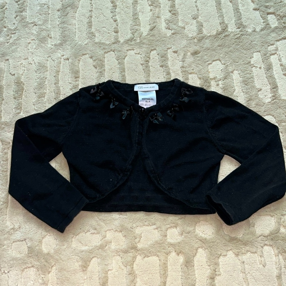 Bonnie Jean Black Knit Shrug 6